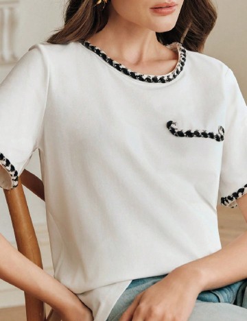 Tricou Anewsta, alb