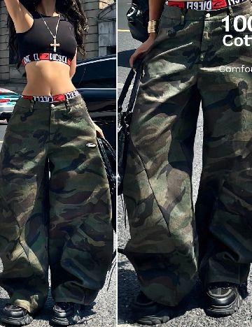 Pantaloni SHEIN, army