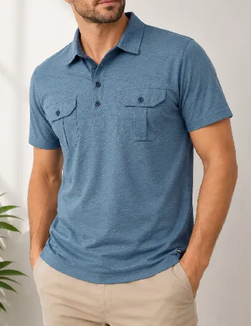 Tricou Pull&Bear, albastru