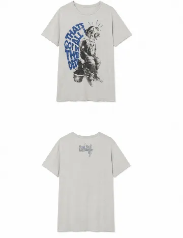 Tricou Pull&Bear, gri