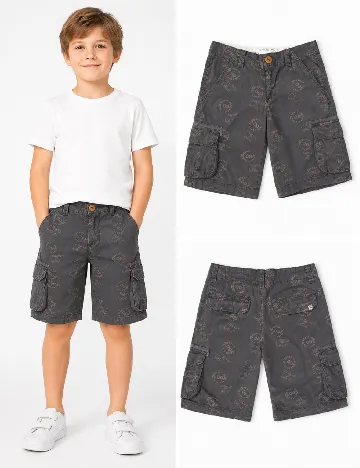 Pantaloni scurti Zara, gri inchis