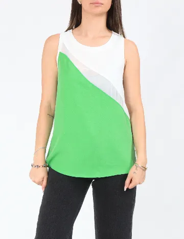Bluza Zara, alb/verde