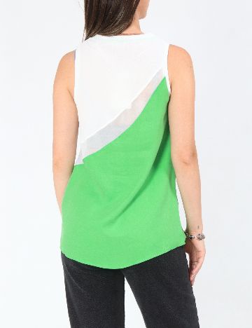 Bluza Zara, alb/verde