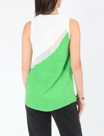 Bluza Zara, alb/verde