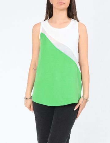Bluza Zara, alb/verde