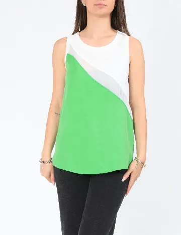 Bluza Zara, alb/verde