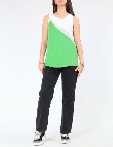 Bluza Zara, alb/verde