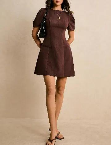 Rochie scurta SHEIN, maro