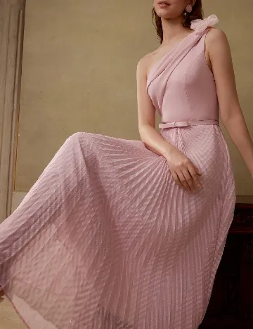 Rochie lunga MOTF, roz