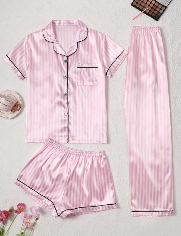 Pijama SHEIN, roz/alb