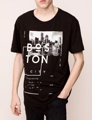 Tricou Pull&Bear, negru