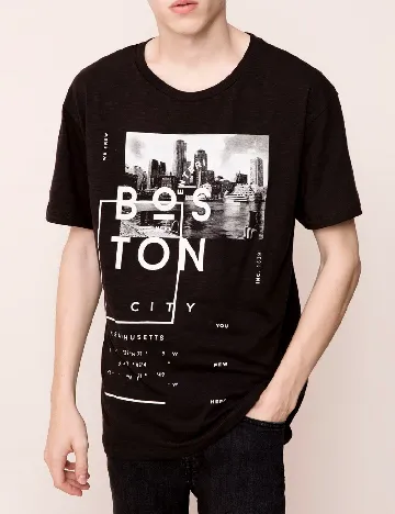 Tricou Pull&Bear, negru
