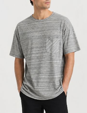 Tricou Pull&Bear, gri