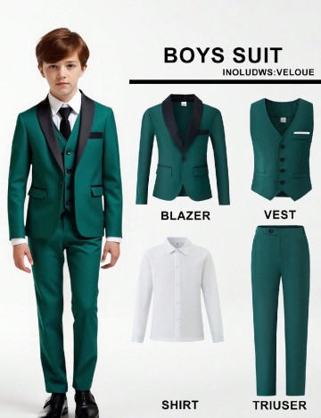 Costum Shein Kids, verde