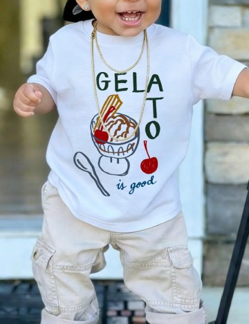Tricou Shein Kids, alb