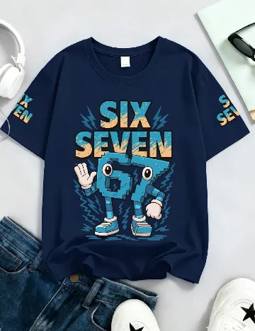 Tricou Shein Kids, bleumarin