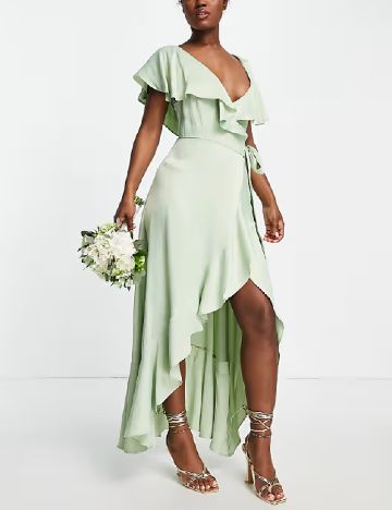Rochie lunga Top Shop, verde