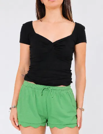 Pantaloni scurti Zara, verde