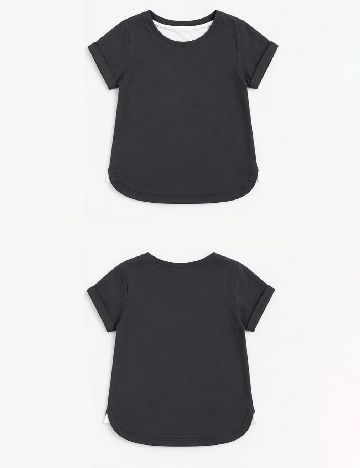 Tricou Zara, gri/alb