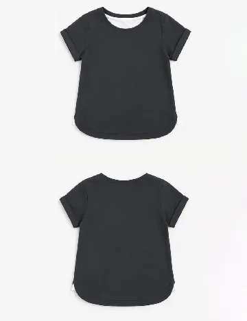 Tricou Zara, gri/alb