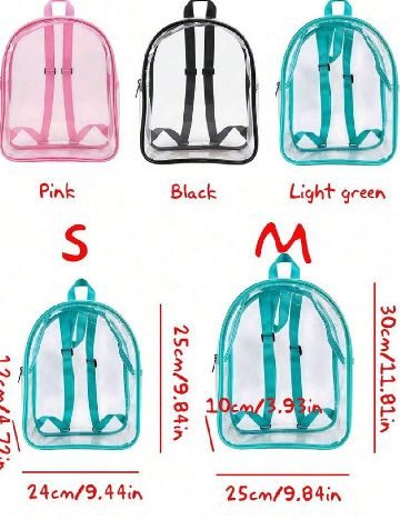 Rucsac SHEIN, transparent/roz