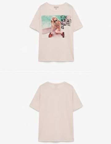 Tricou Oversize Zara, roz