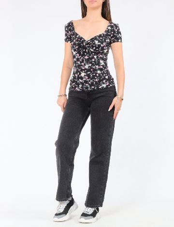 Tricou Bershka, floral print