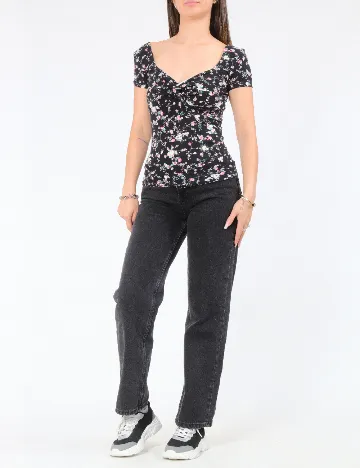 Tricou Bershka, floral print