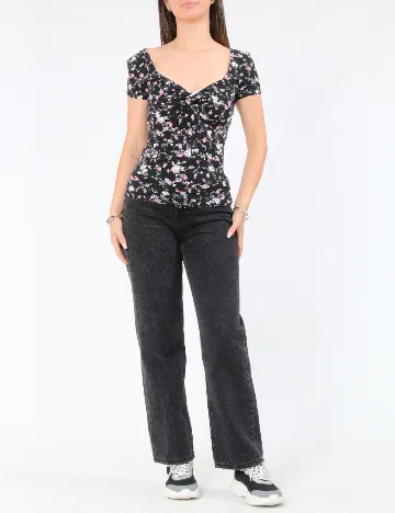 Tricou Bershka, floral print