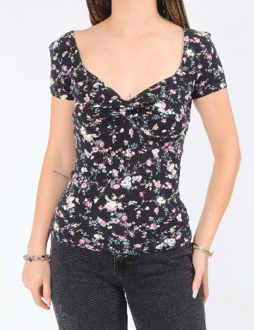 Tricou Bershka, floral print