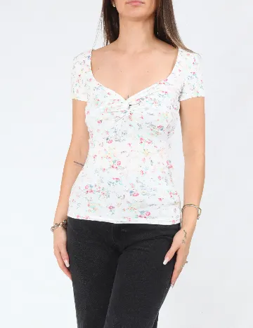 Top Bershka, floral print
