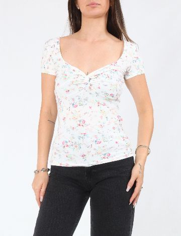 Top Bershka, floral print