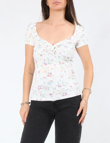 Top Bershka, floral print