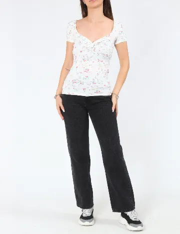 Top Bershka, floral print