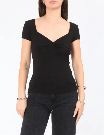 Top Bershka, negru