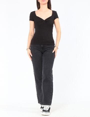 Top Bershka, negru