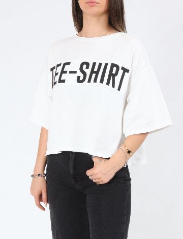 Tricou Bershka, alb