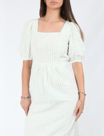 Rochie medie Influence, alb/verde