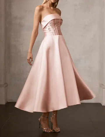 Rochie medie MOTF, roz