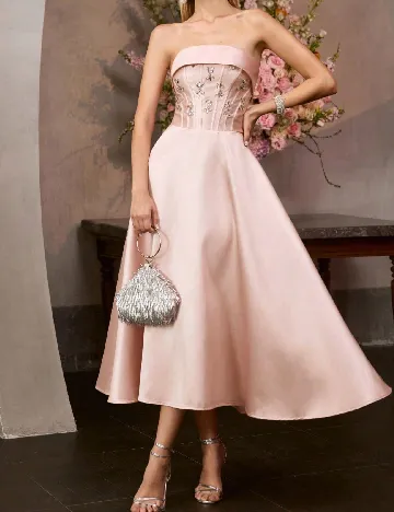 Rochie medie MOTF, roz