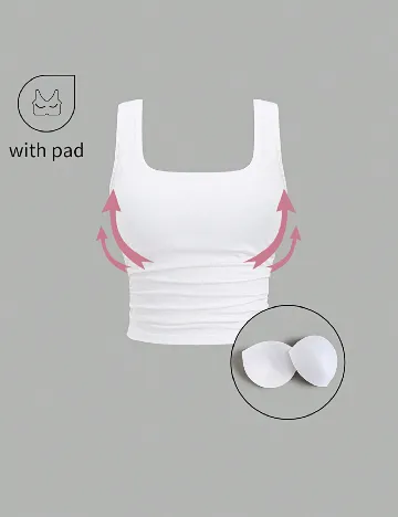 Top SHEIN, alb