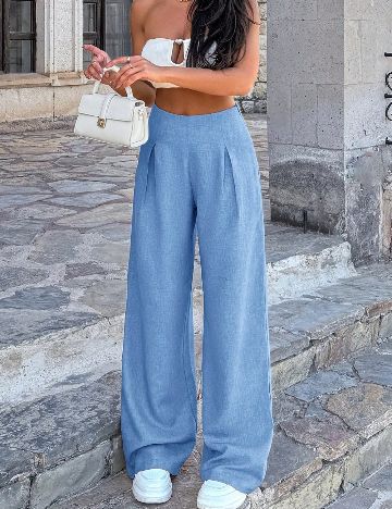 Pantaloni SHEIN CURVE, albastru