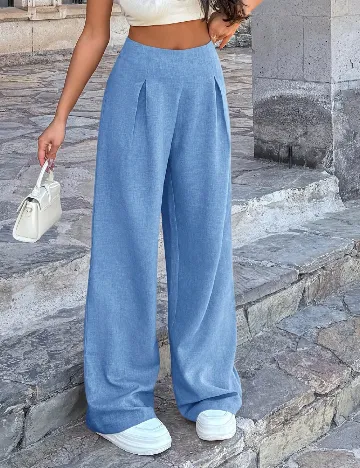 Pantaloni SHEIN CURVE, albastru