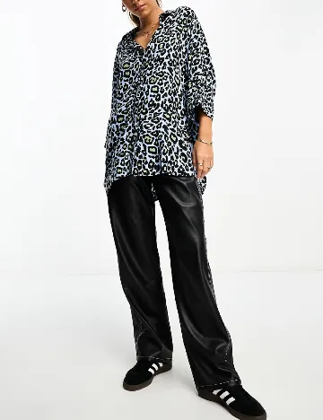 Camasa Oversize ASOS, albastru