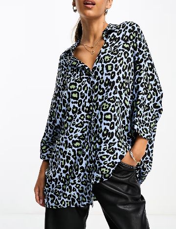 Camasa Oversize ASOS, albastru