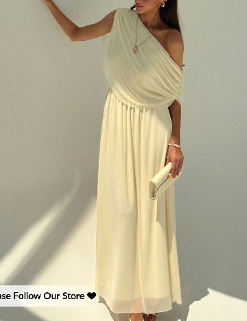 Rochie lunga SHEIN, crem