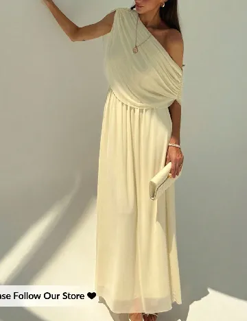 Rochie lunga SHEIN, crem