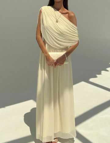 Rochie lunga SHEIN, crem