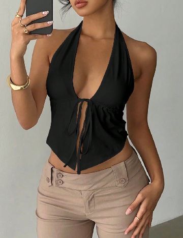 Top SHEIN, negru