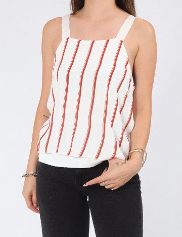 Bluza Zara, alb/maro